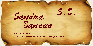 Sandra Dančuo vizit kartica